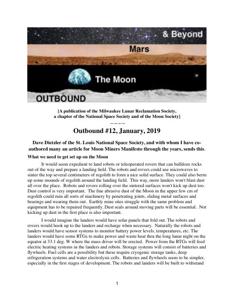 Cover of Outbound #12