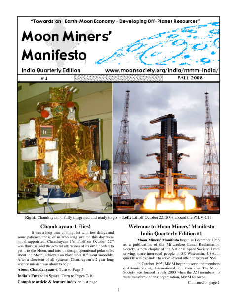 Cover of MMM-India Quarterly #1