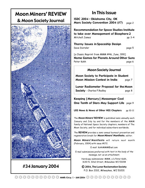 Cover of Moon Miners' Review #34