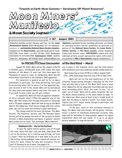 Cover of MMM #167