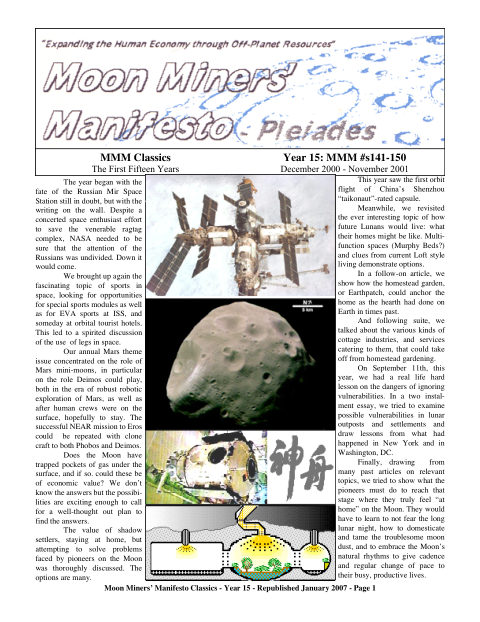 Cover of MMM Classics, Year 15