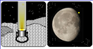 Can we build a Beacon on the Moon visible from Earth?
